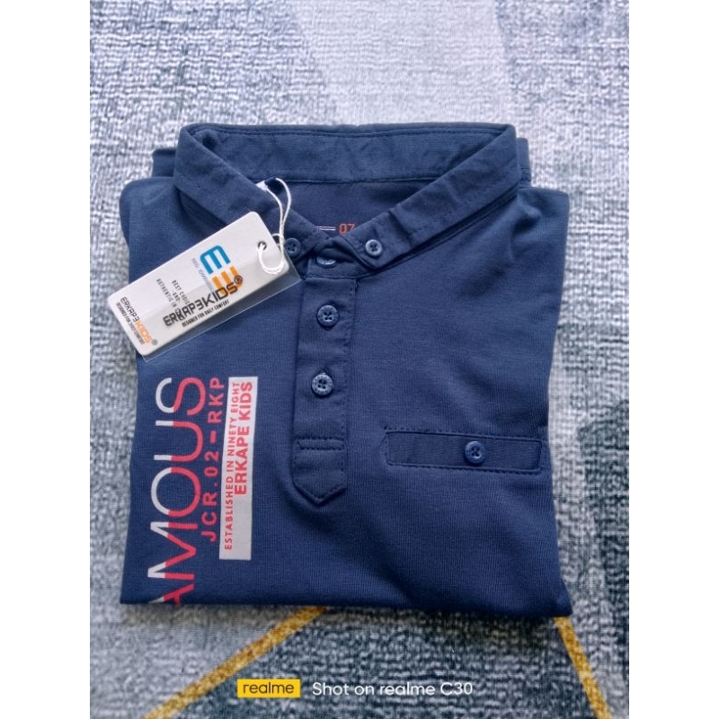 Kaos Anak Berkerah Erkape Dongker