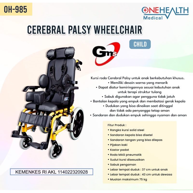 Kursi Roda Celebral Palsy OH-985 / Celebral Palsy Wheel Chair