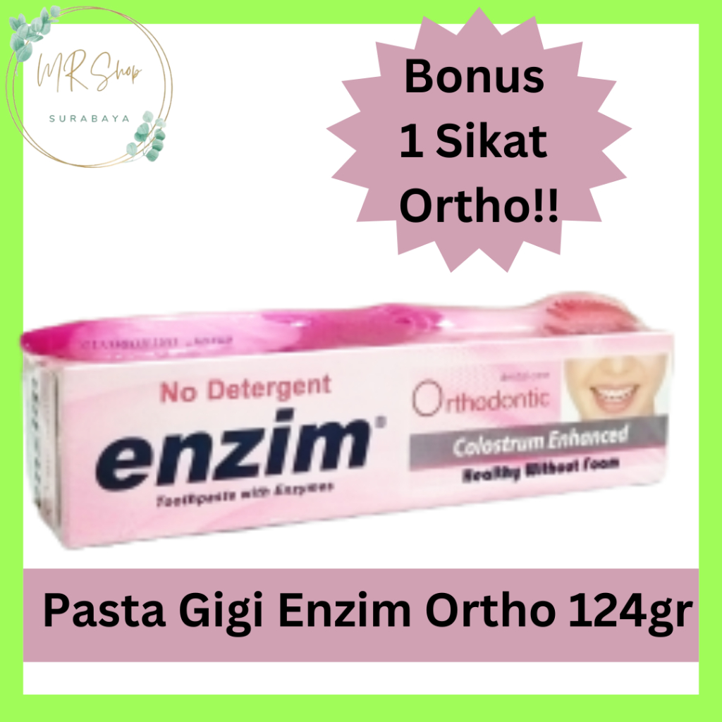 Pasta Gigi Odol ENZIM ORTHO BEHEL Toothpaste Orthodontic 124gr (Bonus 1 Sikat Behel)