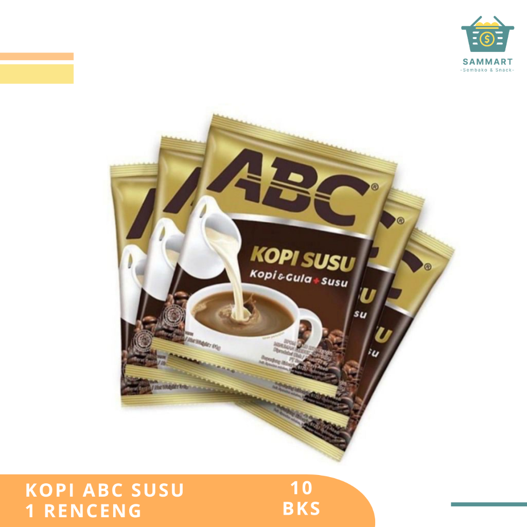 

ABC KOPI SUSU Kopi & Gula + Susu 1 Renceng Isi