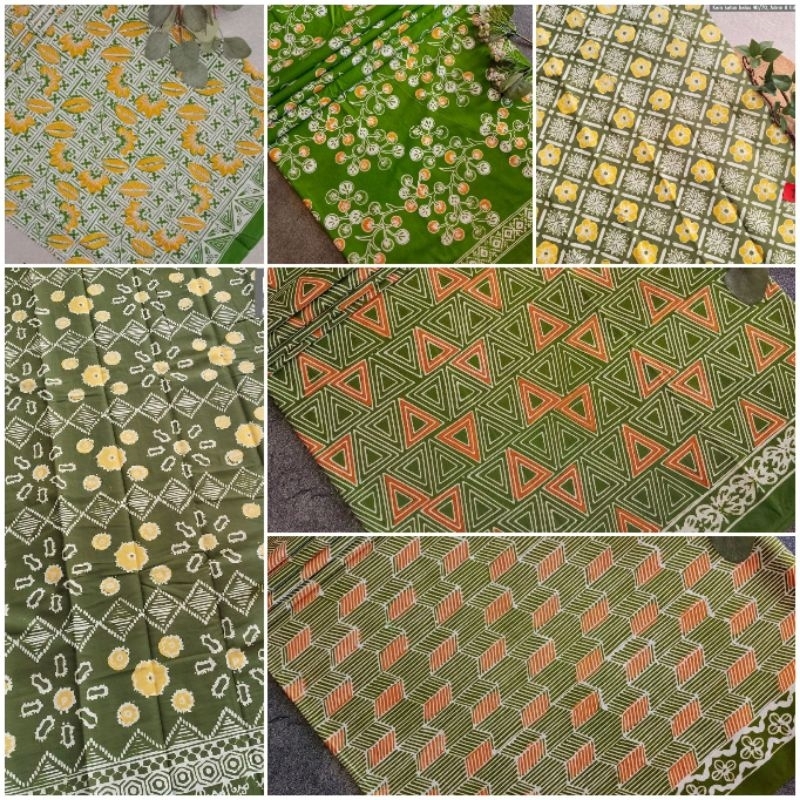 Kain Batik Hijau Kuning Kain Batik Cap Hijau Kuning Batik Cap Hijau Kuning Kain Batik Katun Bahan Ba
