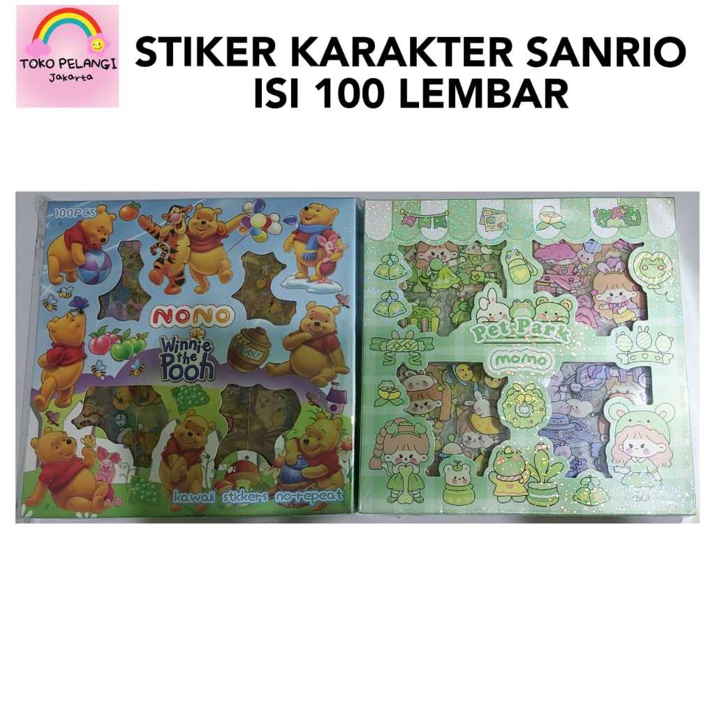 

Sticker Karakter Sanrio 1 Box isi 100 Lembar