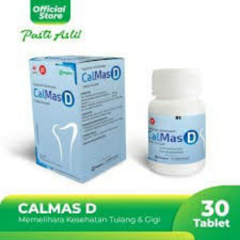 Calmas D Isi 30 Tablet Hisap Calcium / Vitamin D 400 IU / Kalsium Anak