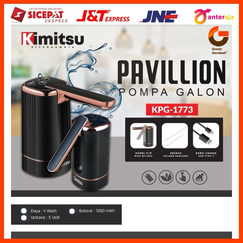 sr kimitsu pavillion pompa galon elektrik kpg-1773
