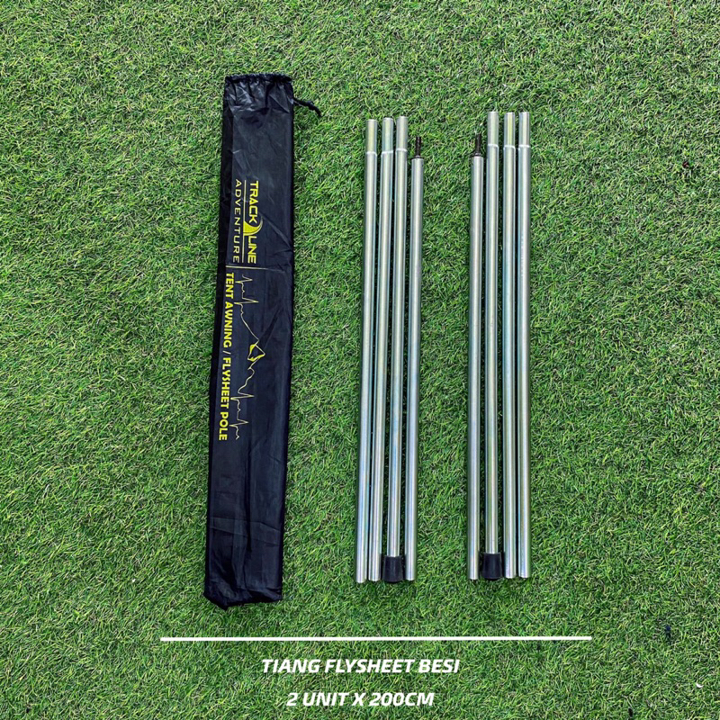 Tiang Flysheet Material Holo Besi Galvanis Diameter 15mm Panjang 200cm x 2 Batang - Tiang Fly Sheet 