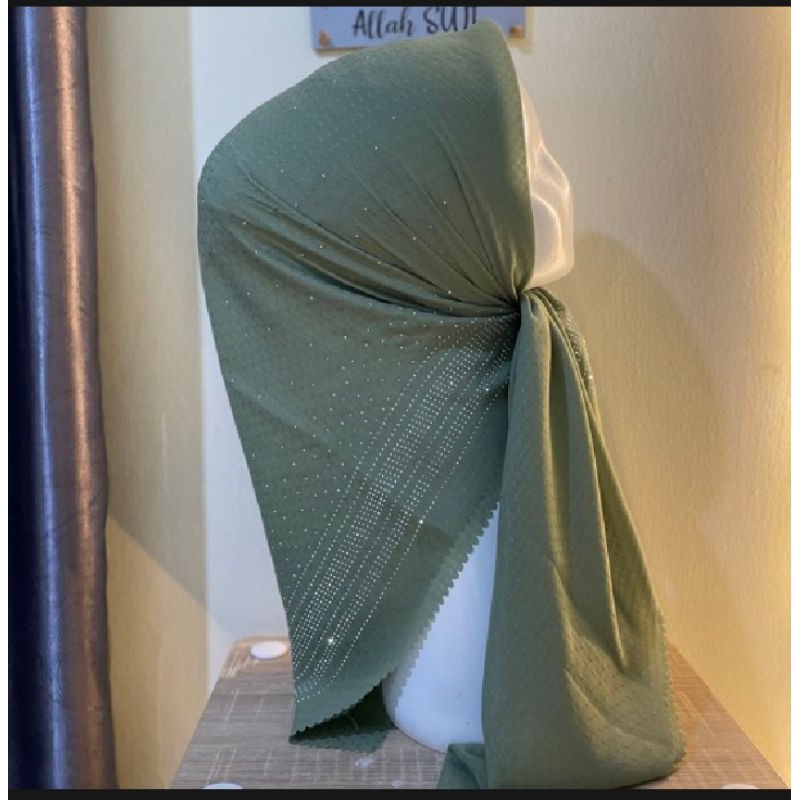 jilbab segi empat potton star payet tabur mutiara//hijab segi empat mutiara tabur//kerudung segi emp