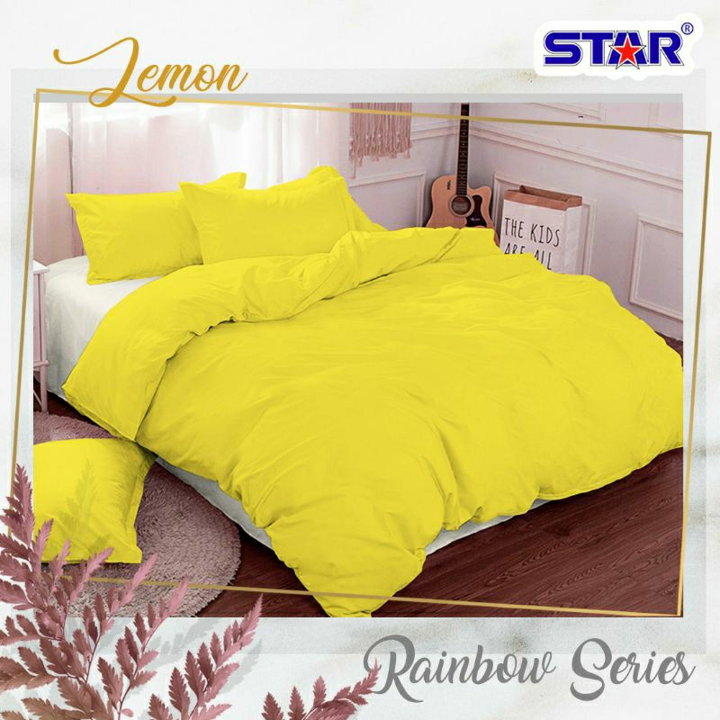 STAR Kain Sprei Katun CVC Polos LEMON