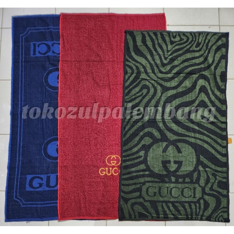 Handuk Jumbo Murah GUCCI Memory Bordir/Motif/Emboss Ukuran 80x150/140