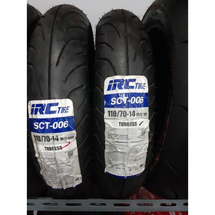 Ban luar IRC ring 14 100/80-14 & 110/70-14 SCT-006 Tubeless FREE PENTIL SCT006 motor PCX VARIO 110 1
