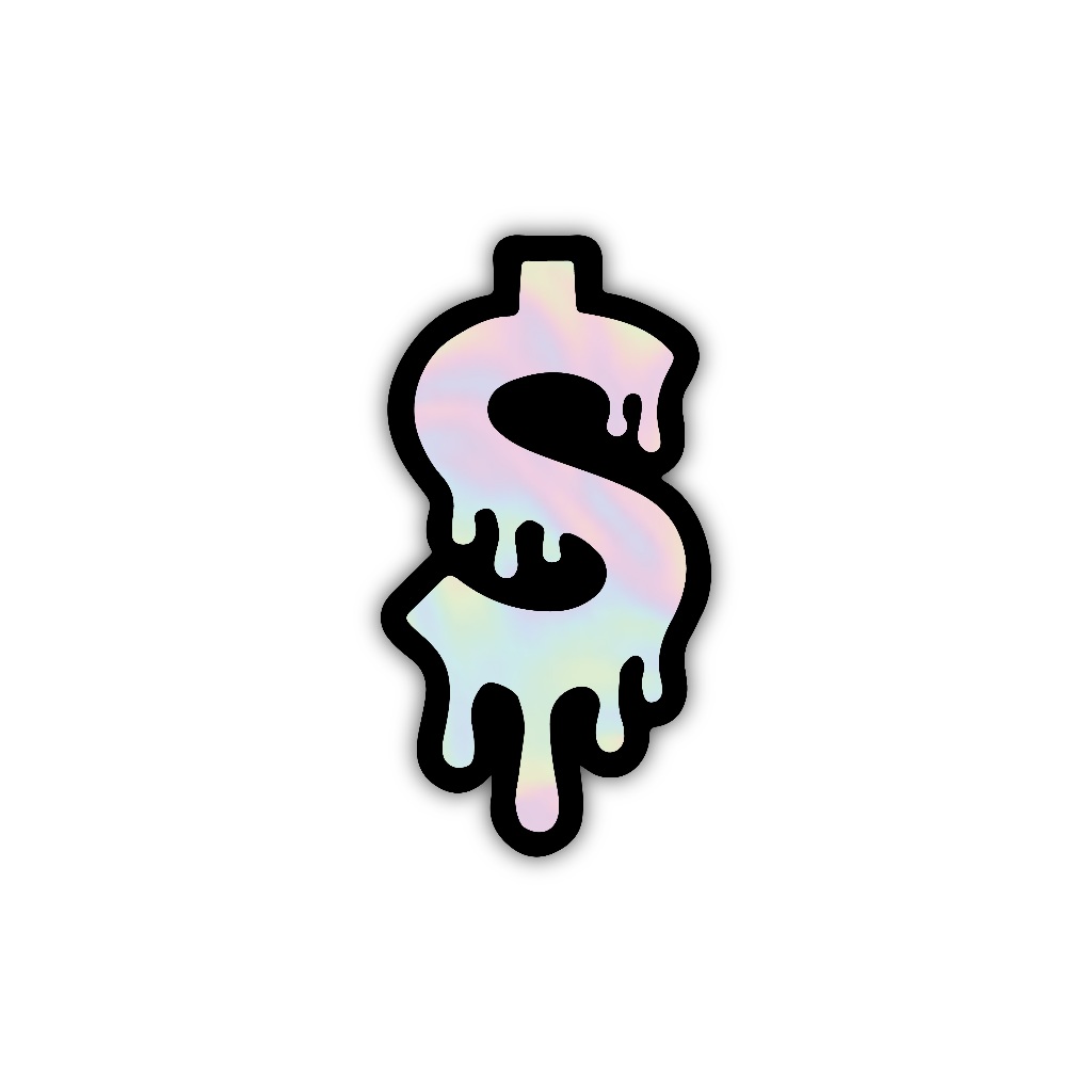 

Z125 sticker dollar uang money, stiker hologram satuan