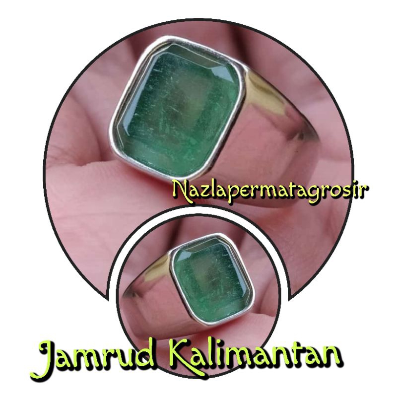 BATU PERMATA JAMRUD KALIMANTAN BERSERAT ORIGINAL