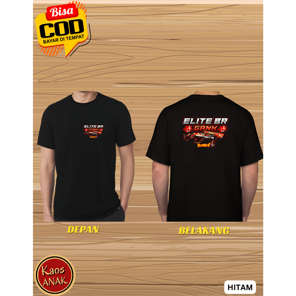 SULTANKAOS89 BAJU ANAK FF ELITE GANK COBRA USIA 1-12 TAHUN BISA COD - T-SHIRT ANAK-ANAK UNISEX FF SG
