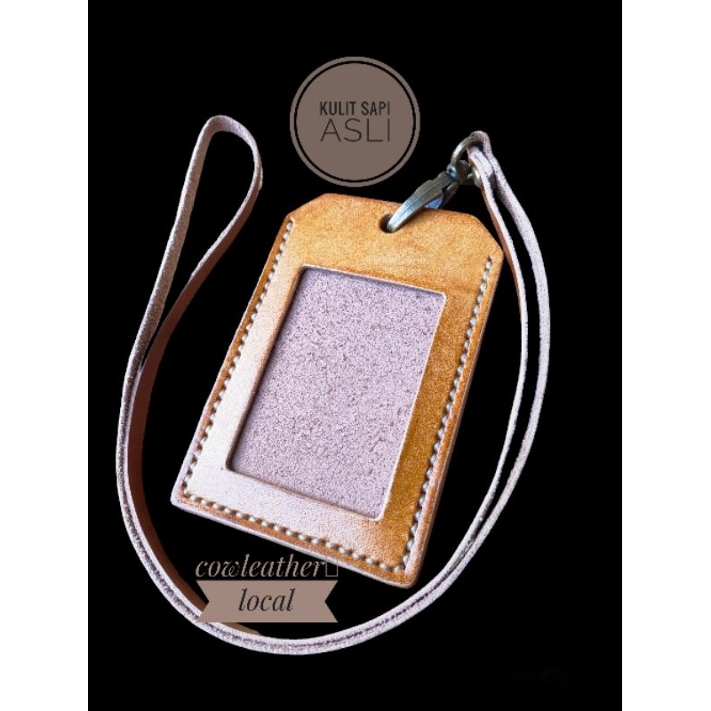 

id card kulit sapi asli vegtan premium/tanpa cover mika/handmade