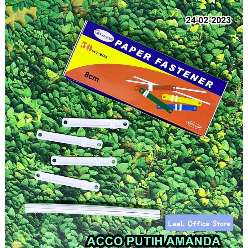

Paper Fastener / Acco Penjepit Kertas / Acco Pengikat Kertas Plastik isi 50pcs