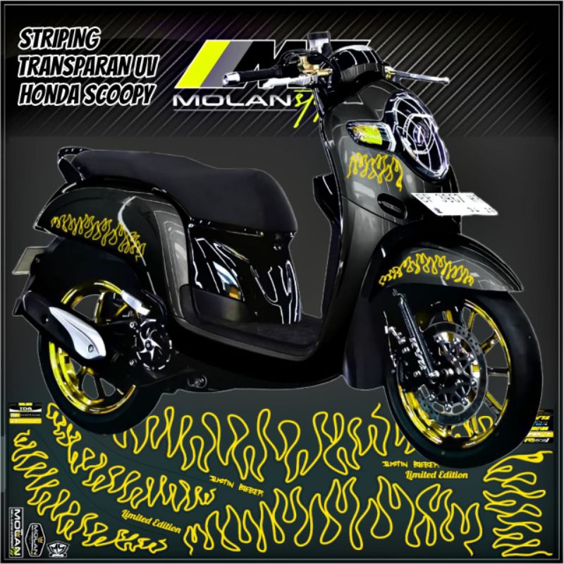 Decal Sticker Striping Variasi Transparan Uv Scoopy Api New Scoopy Api Scoopy Karbu Api Scoopy Fi Ap