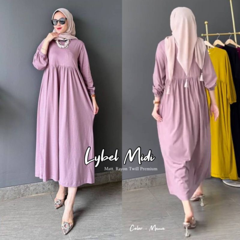 MIDI DRESS / LYBEL MIDI / MIDI RAYON