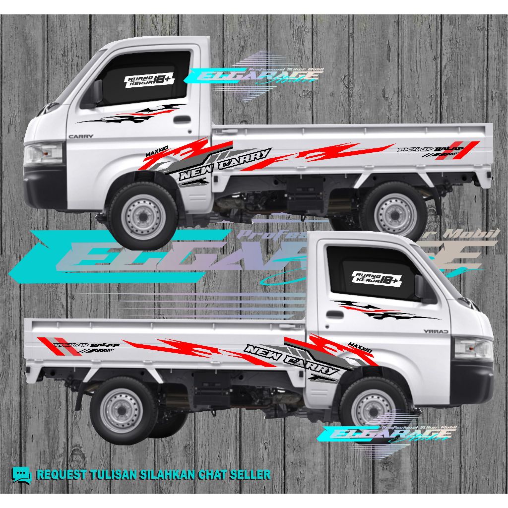 Stiker mobil pickup new carry stiker body samping mobil pickup new carry terbaru stiker universal