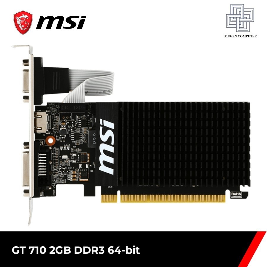 VGA MSI NVIDIA GEFORCE GT710 GT-710 2GB DDR3
