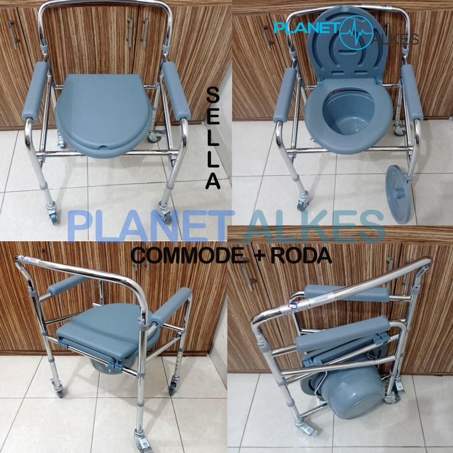 Kursi BAB / Kursi Toilet Lansia  / Kursi Commode Chair Sella 696 Commode Roda / KY 894 Commode Non R