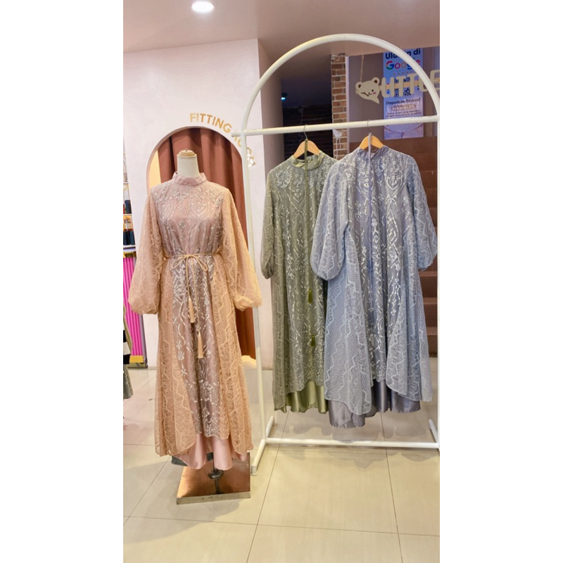 DRESS DEIVA BRUKAT MIX TILE • 4831