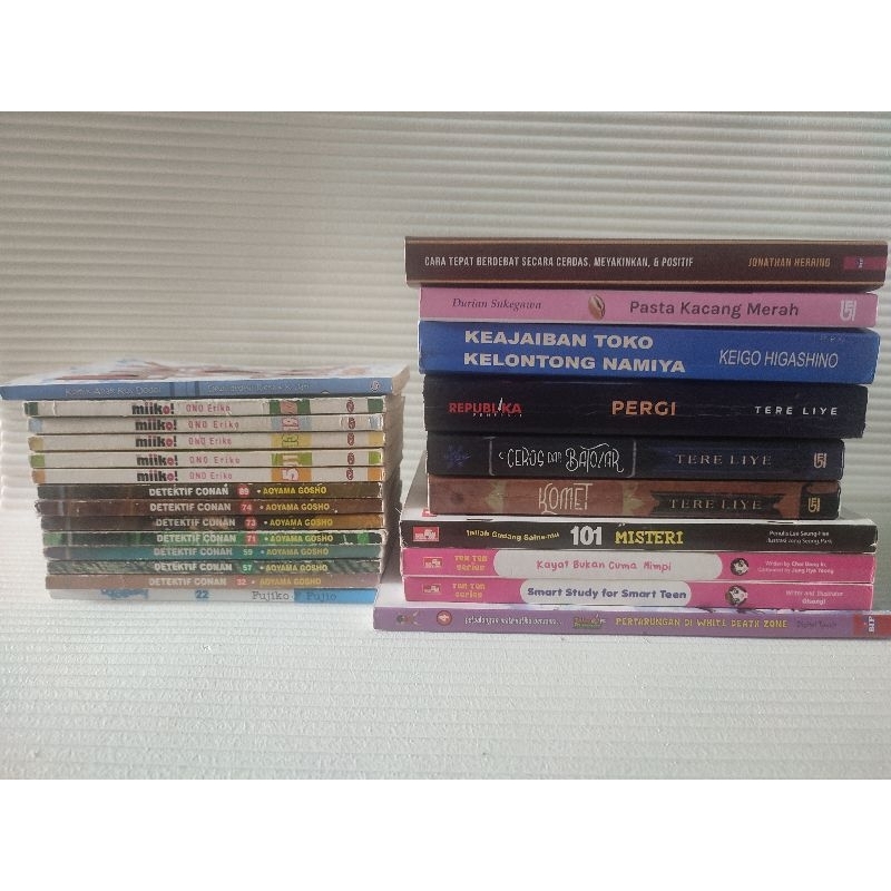 Preloved science comic novel, album bts love yourself her o photocard jhope her e