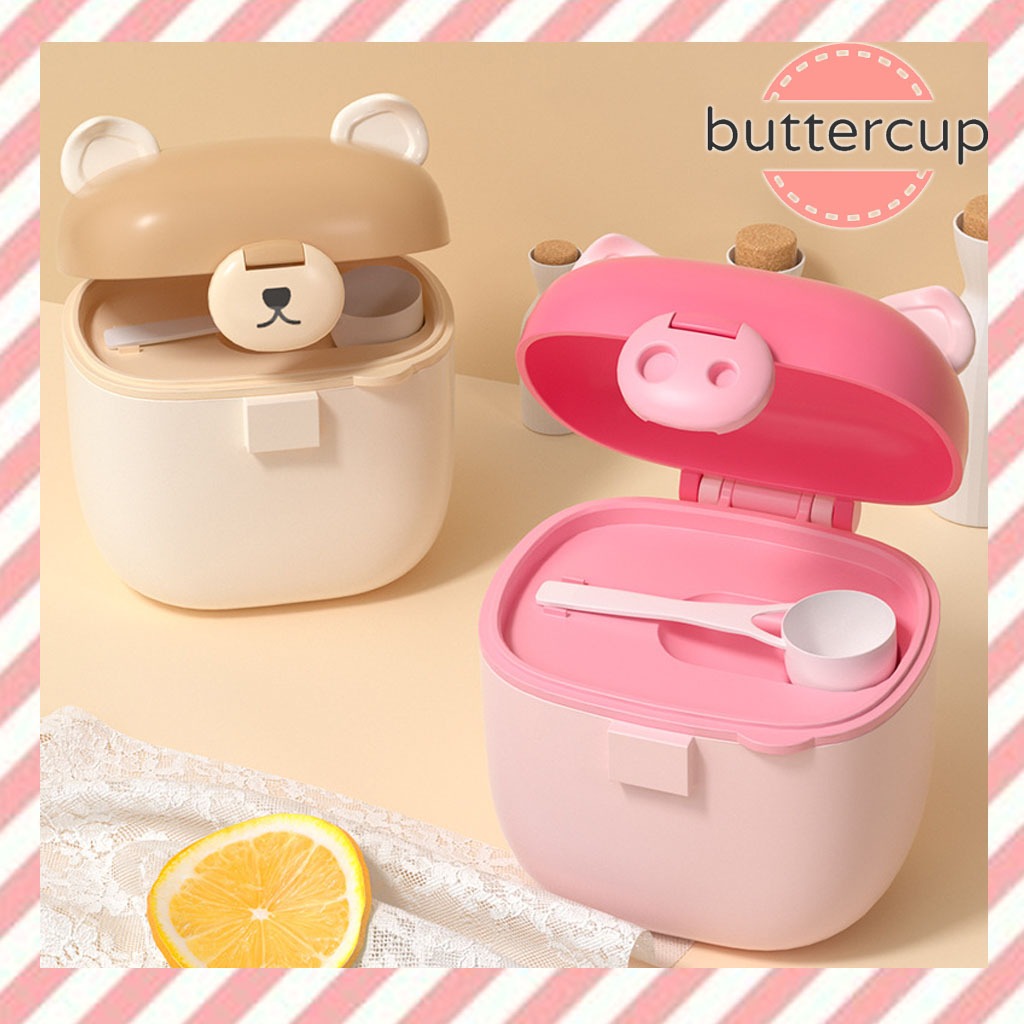 Buttercup KI332 - Multifunction / Milk Powder Box Container with Spoon / Baby Milk Powder Dispenser 