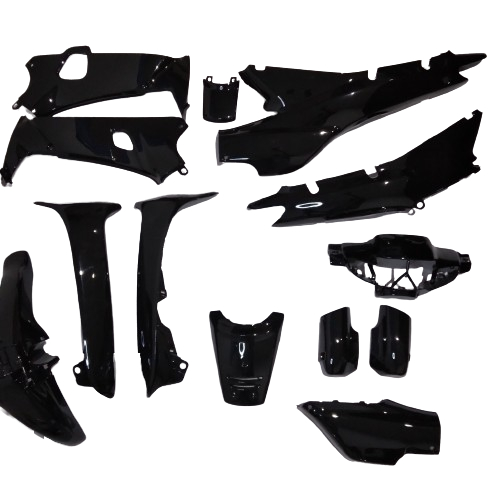 FULL SET BODY HALUS SUPRA X 100 HITAM CAKRAM / FULL SET BODY SUPRA  HITAM TROMOL