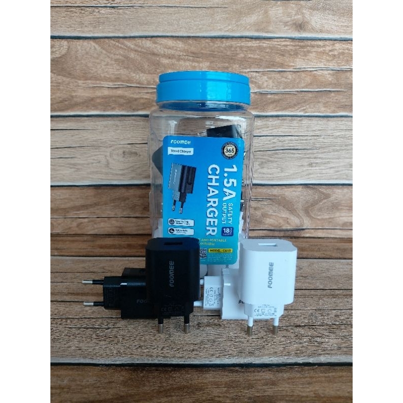 FOOMEE CA13 [ 1 Toples Isi 18 Pcs] Batok Kepala Charger Safety Output 1.5A