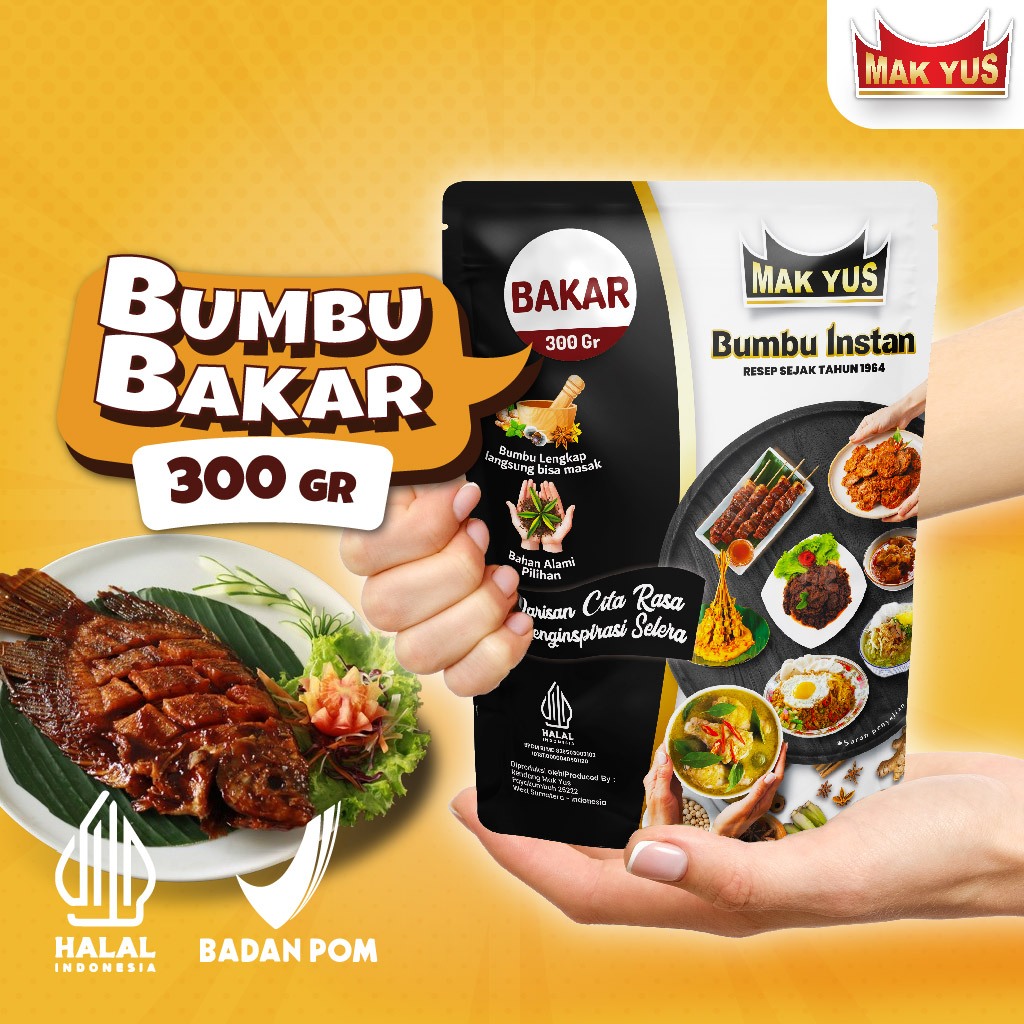 

Bumbu Bakar instan (300gr) Mak Yus