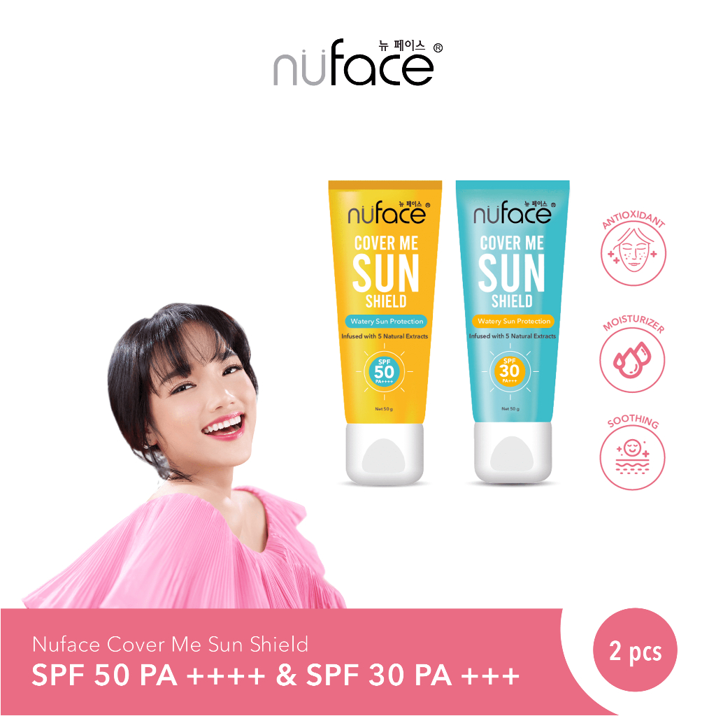 Nuface Sunscreen Cover Me Sun Shield Twin Pack Mix Variant