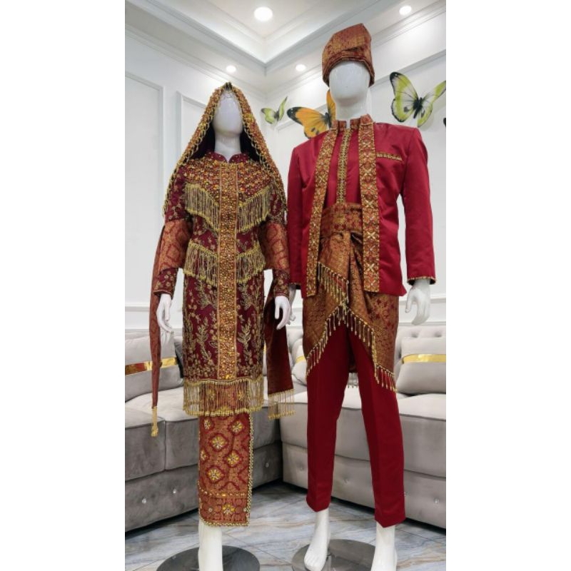 Baju pengantin koto gadang full payet / cuple koto gadang full payet / set lengkap koto gadang full 