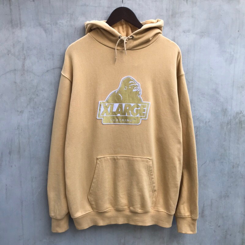 Jaket Pullover Hoodie by XLarge Big Logo Jacket Yellow Large