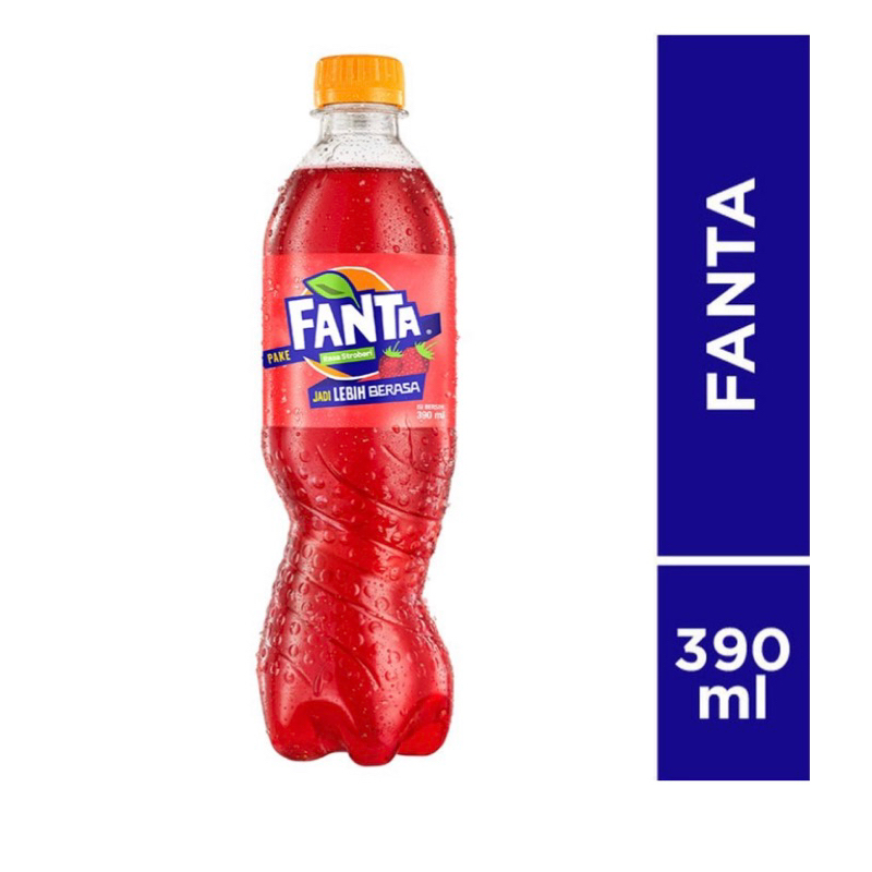 

Fanta Strawberry Minuman Soda Rasa Stroberi Botol 390 ml