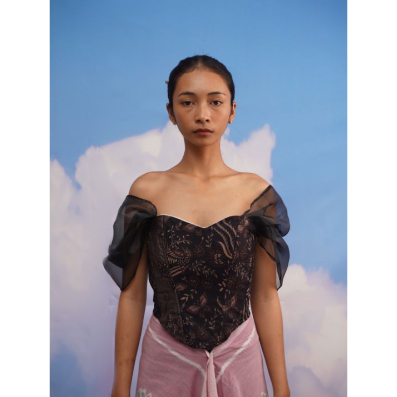 Batik Bustier With Sleeve