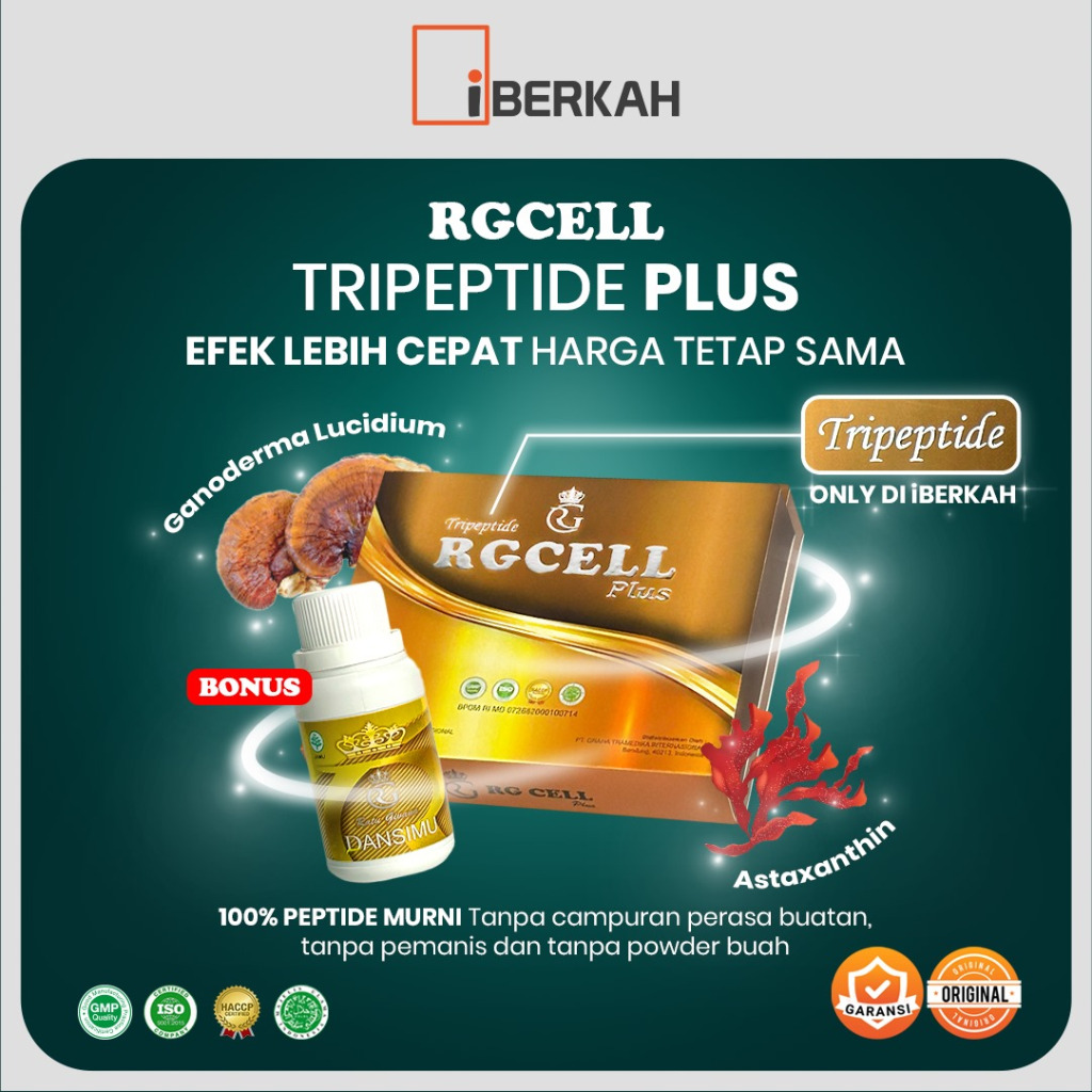 

RG Cell Tripeptide Original - 100% Peptide Suplemen Kesehatan Regenerasi Sel Tubuh Anti Diabetes, kanker bonus booster DASIMU