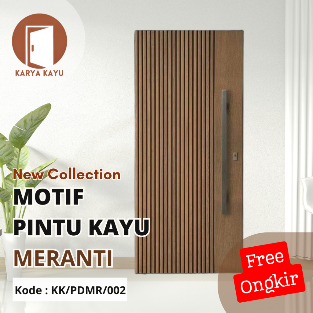 Pintu Kayu MERANTI dan Kusen Kayu, Tahan Lama | Pintu Rumah, Pintu Kantor, Pintu Minimalis Modern