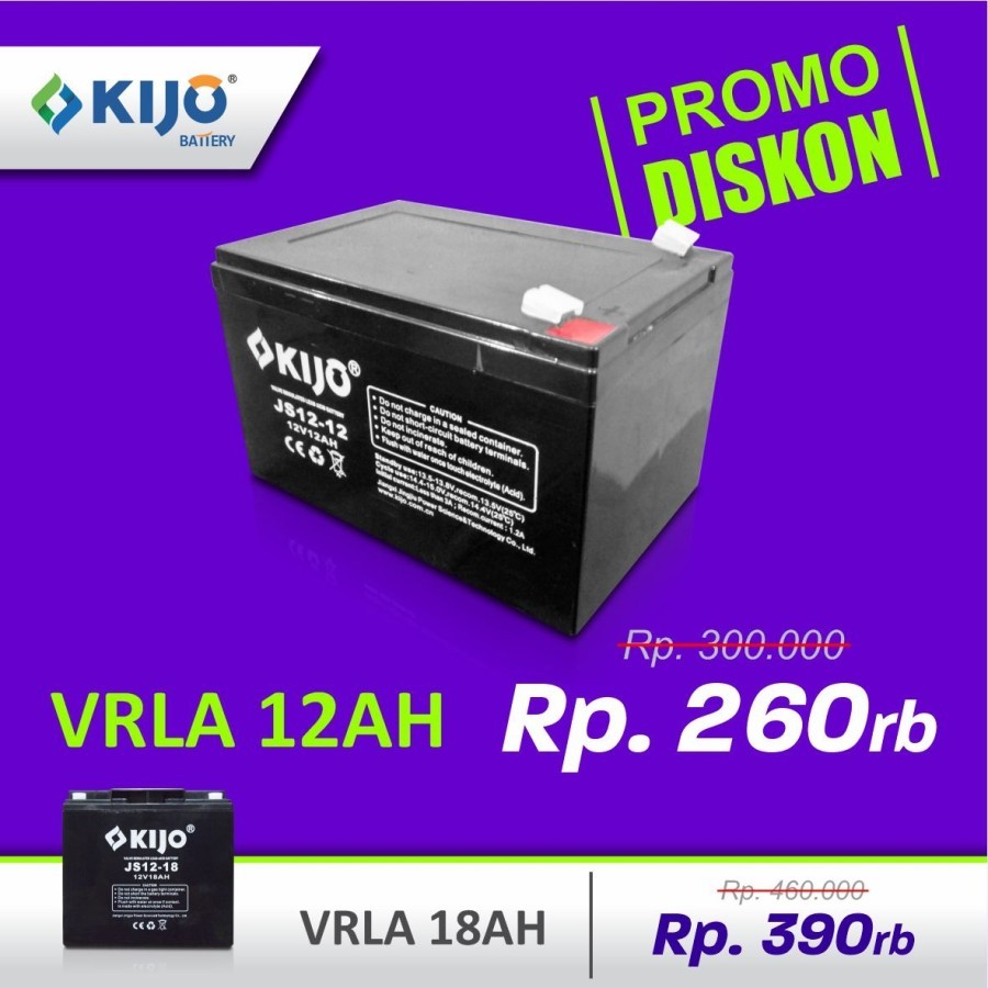 KIJO BATERAI VRLA 12AH 12V - 12 AH 12 V