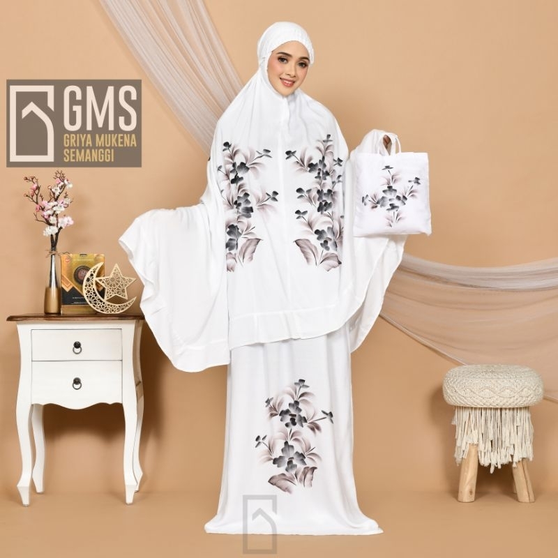Mukena Lukis Batik Hand Made Original Bonus Tas Cantik Bisa COD Mukena Setelan Lukis Mukena Batik Mu
