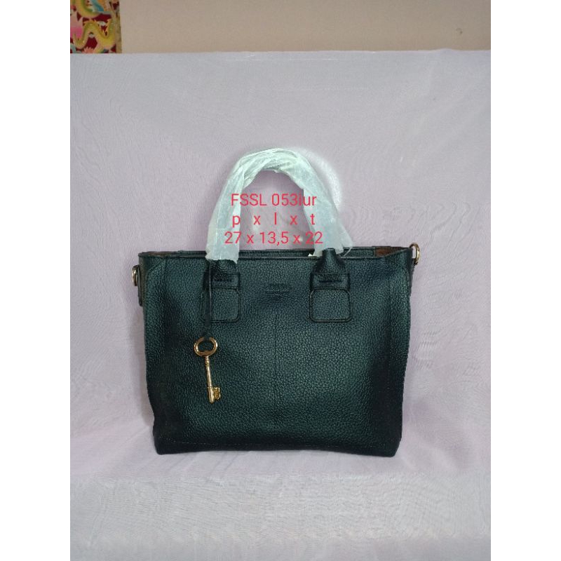 Tas Kulit Sintetis motif kulit jeruk / Hand bag kulit + tali panjang