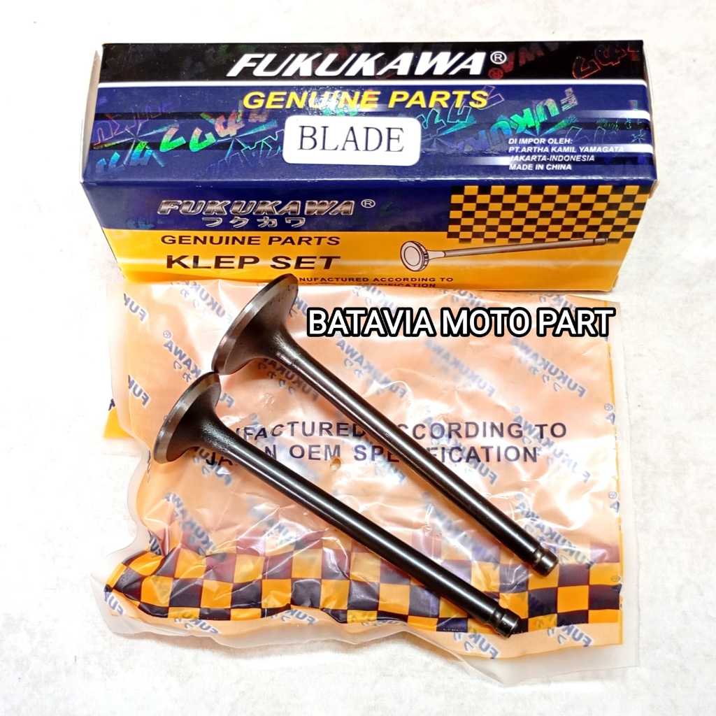 KLEP SET MOTOR HONDA BLADE REVO 110 ABSOLUTE PAYUNG KLEP IN EX MEREK FUKUKAWA