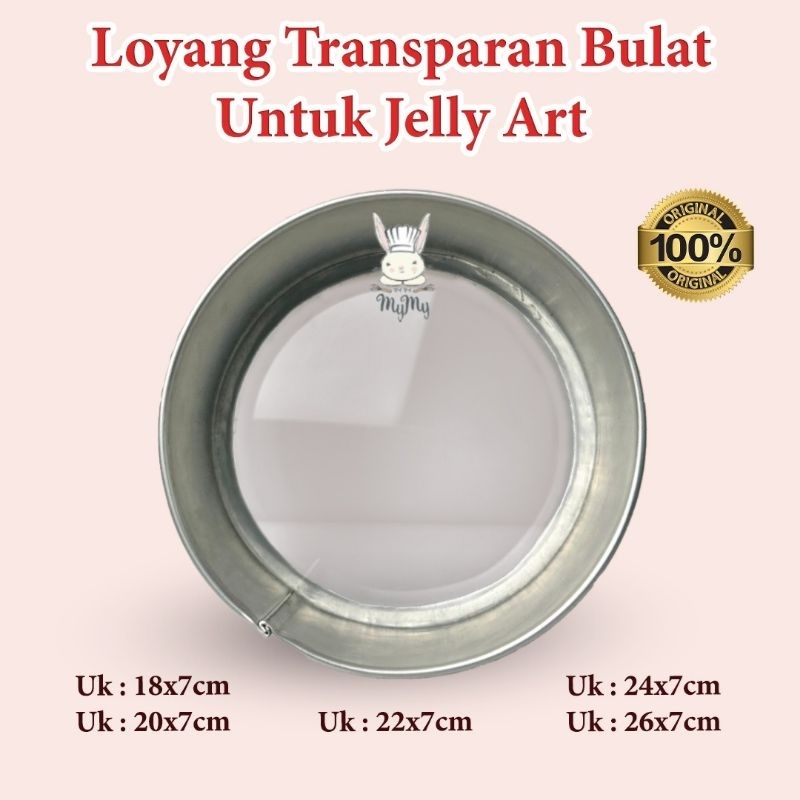 Loyang Pudding Jelly Art Bulat Transparan