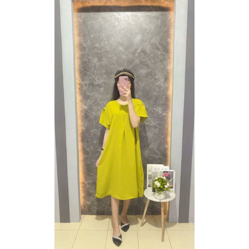 LEMON daster Remaja Wanita Crinkel Airflow Murah kekinian LD 120 jumbo