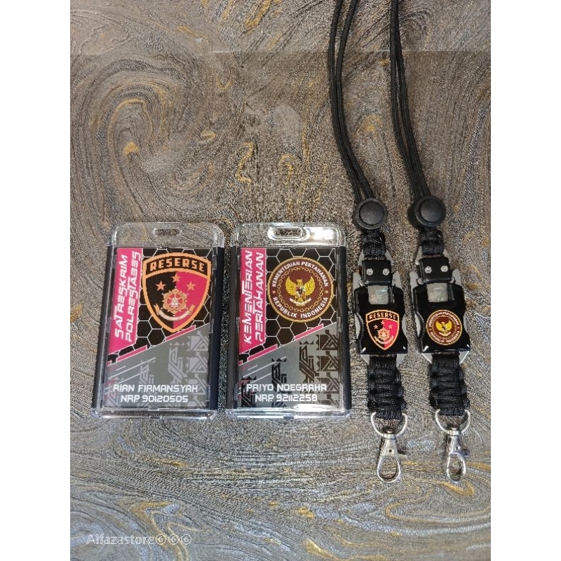 

id card holder lanyard custom logo reserse reskrim bareskrim kementerian pertahanan free id printing custom