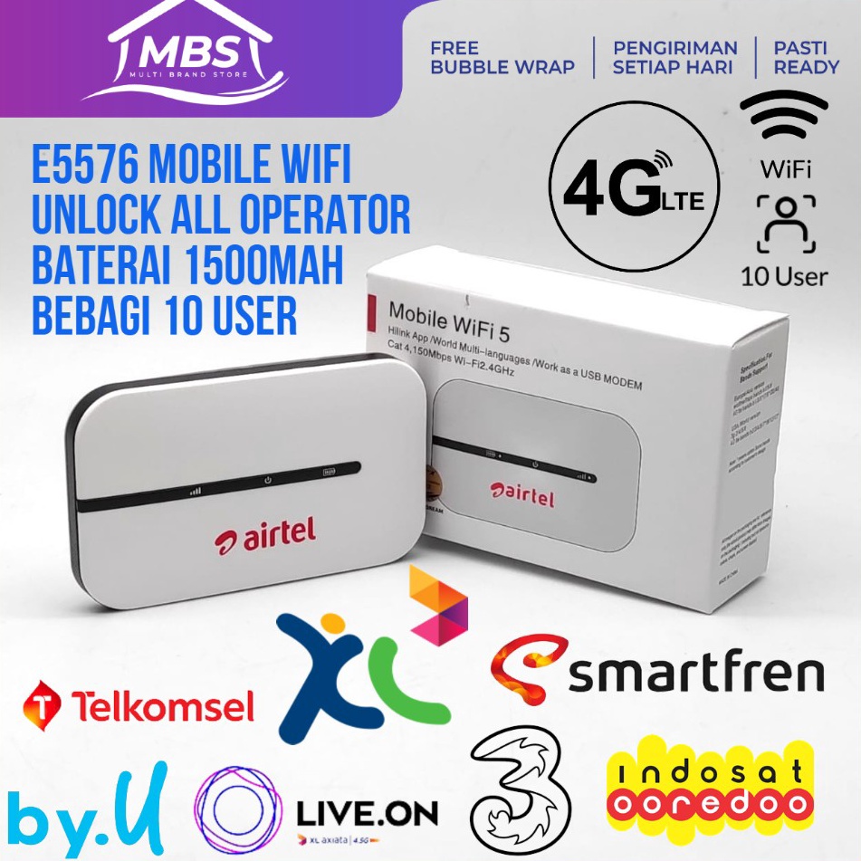Terbagus Modem WIFI 4G LTE Mifi E5576 Unlock all Operator Bypass Baterai