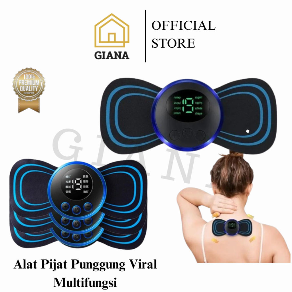GIA Alat Pijat Punggung Viral Alat Pijet Leher Mini Tempel Elektrik Back Massage Portable