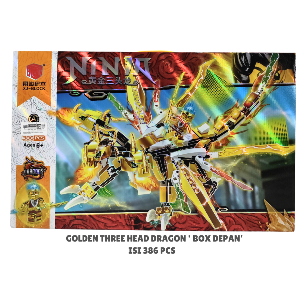 Mainan Balok Bricks Ninja Three Head Dragon Chaobao