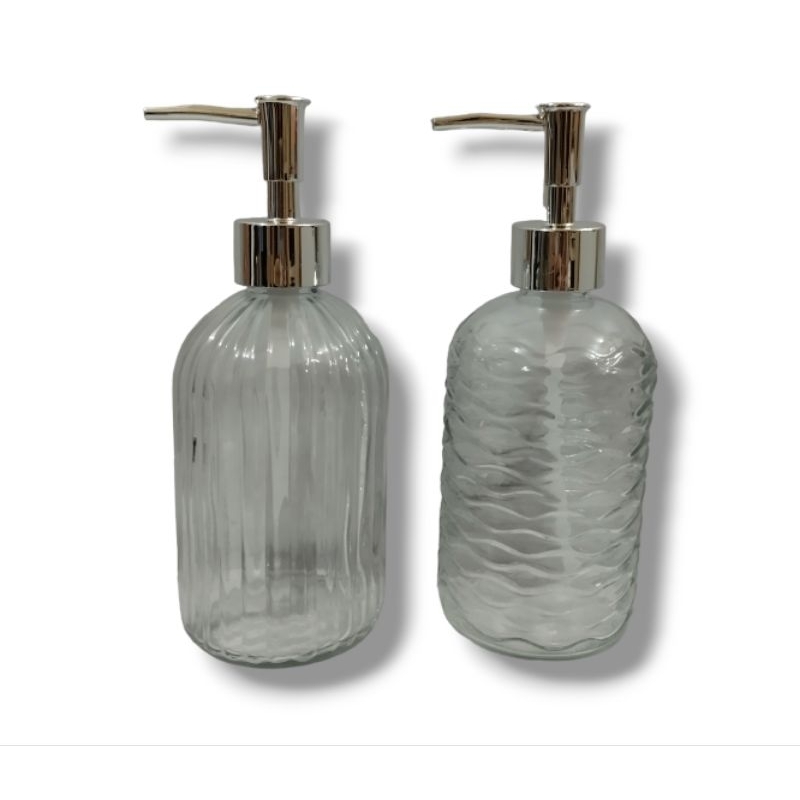 Botol Sampo Aesthetic / Botol Kaca Pump / Tempat sabun sampo Cair / Botol Dispenser Sabun Sampo / Bo