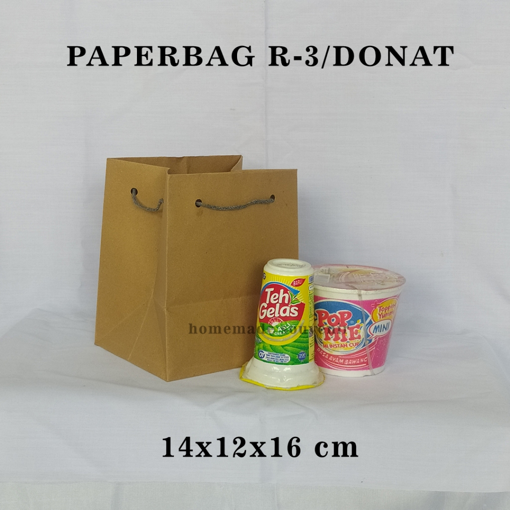 

Tas Souvenir Kertas Ukuran R3/Donat 14x12x16 cm - 1 Pcs, Cocok untuk Hadiah