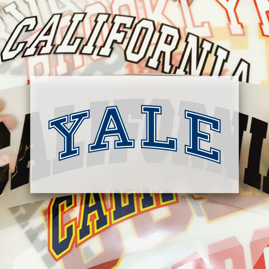 

Stiker DTF Sablon Setrika Sablon Stiker University Dua Warna 25cm