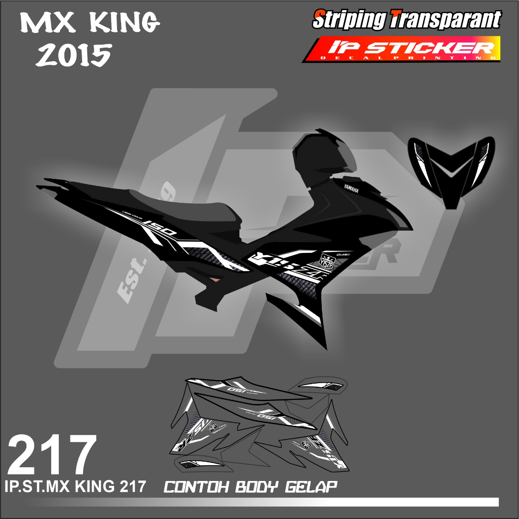 MX KING 150 2015 (COD) STIKER STRIPING MOTOR YAMAHA MX KING HOLOGRAM DAN TRANSPARAN